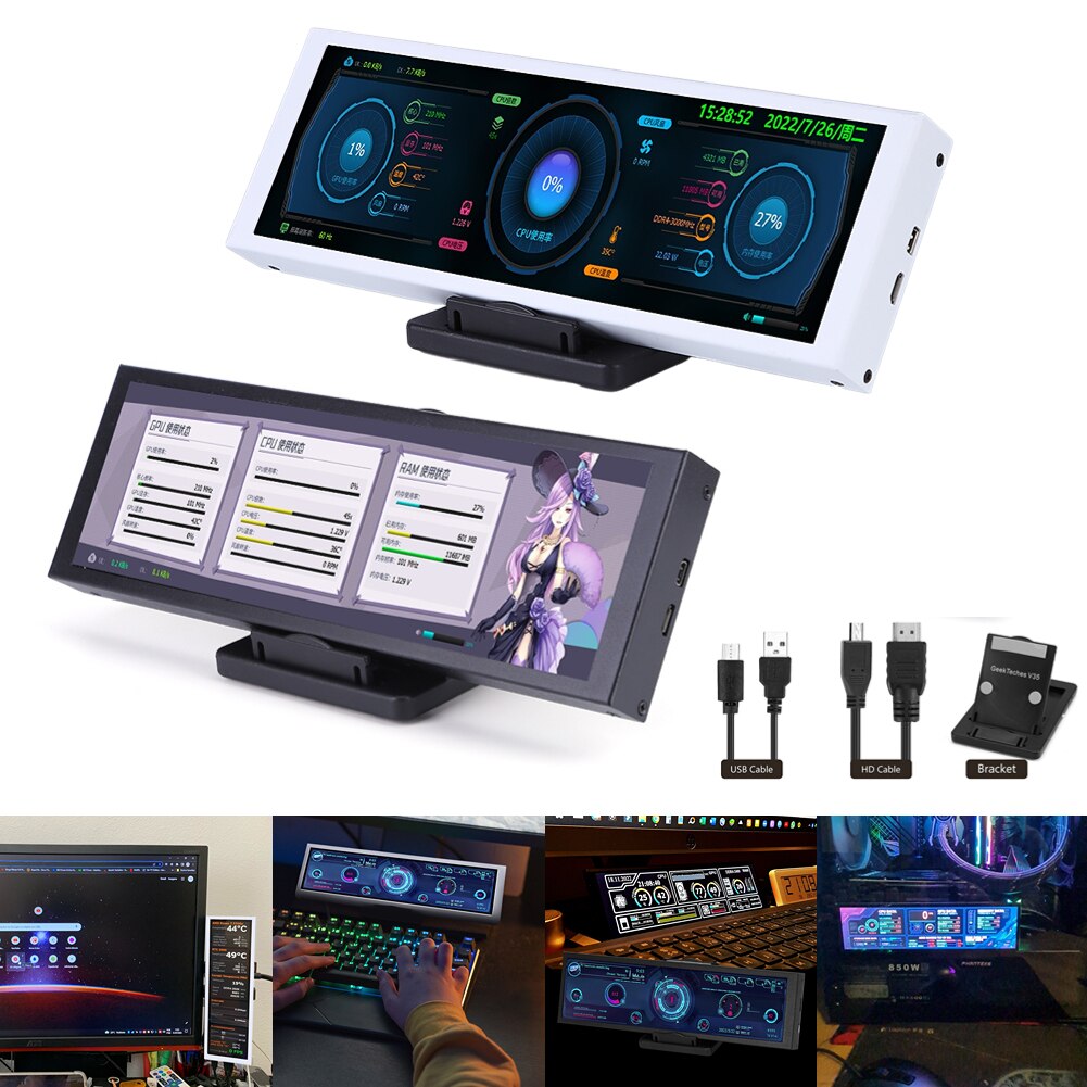 ̴ ǻ USB ÷ CPU GPU SSD  Ʈ HDD , 7.9 ġ IPS CŸ  ȭ, AIDA64 Windows